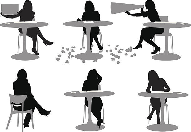 illustrazioni stock, clip art, cartoni animati e icone di tendenza di più immagini di una donna d'affari - white background using voice full length high heels