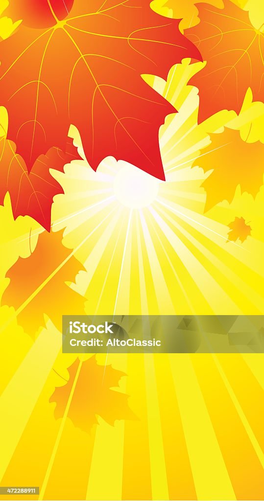 Fondo de otoño - arte vectorial de Amarillo - Color libre de derechos