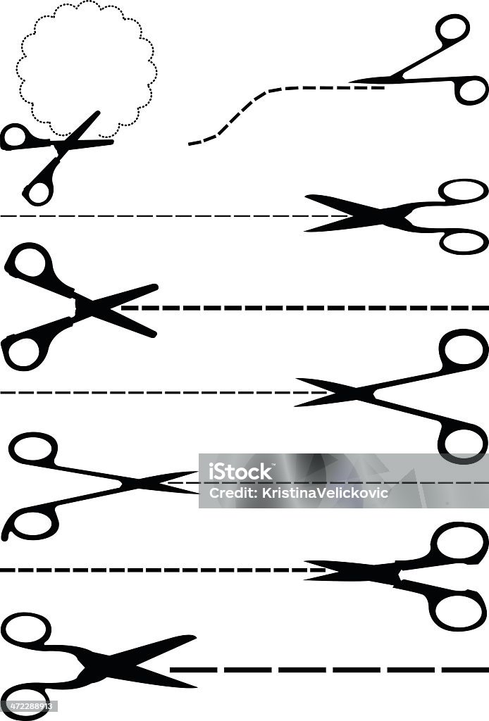 scissors set vector file of scissors set Cutting stock vector