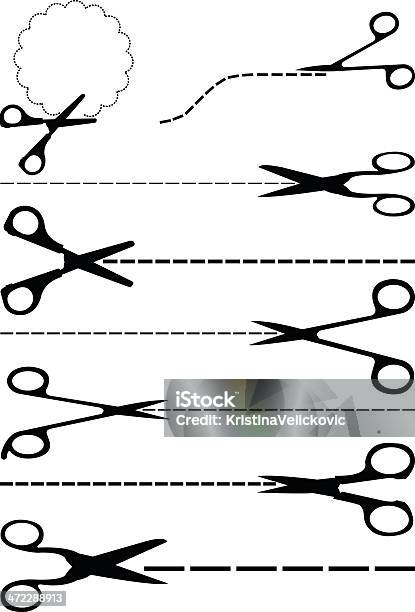 Scissors Set Stock Illustration - Download Image Now - Cutting, Retro Style, Sewing