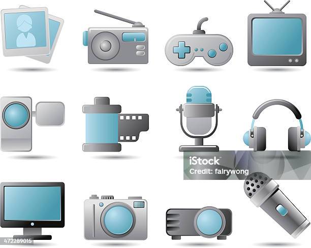 Значки Коммуникации И Сми — стоковая векторная графика и другие изображения на тему Brand Name Video Game - Brand Name Video Game, Бизнес, Векторная графика