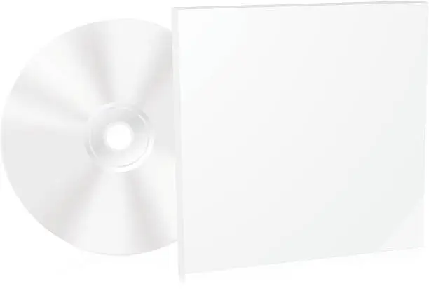 Vector illustration of Blank CD box