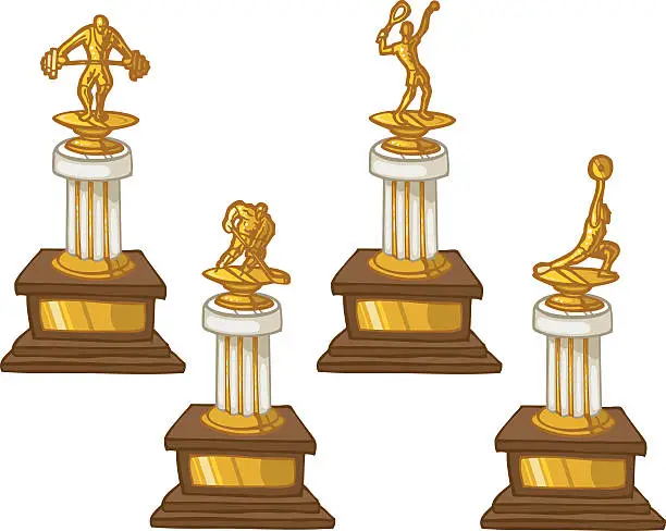 Vector illustration of Trophies