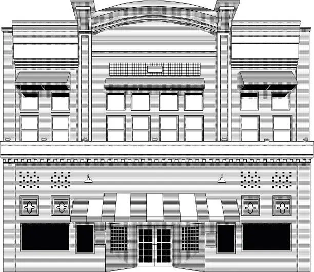 Vector illustration of Facade of a building