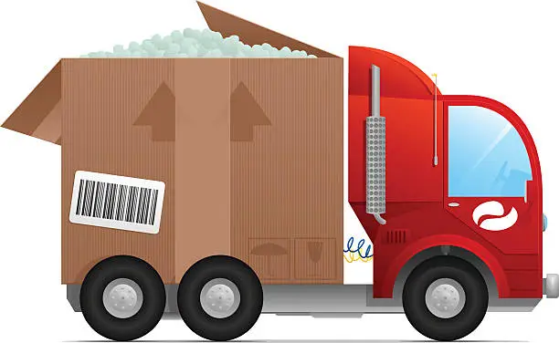 Vector illustration of Box Truck