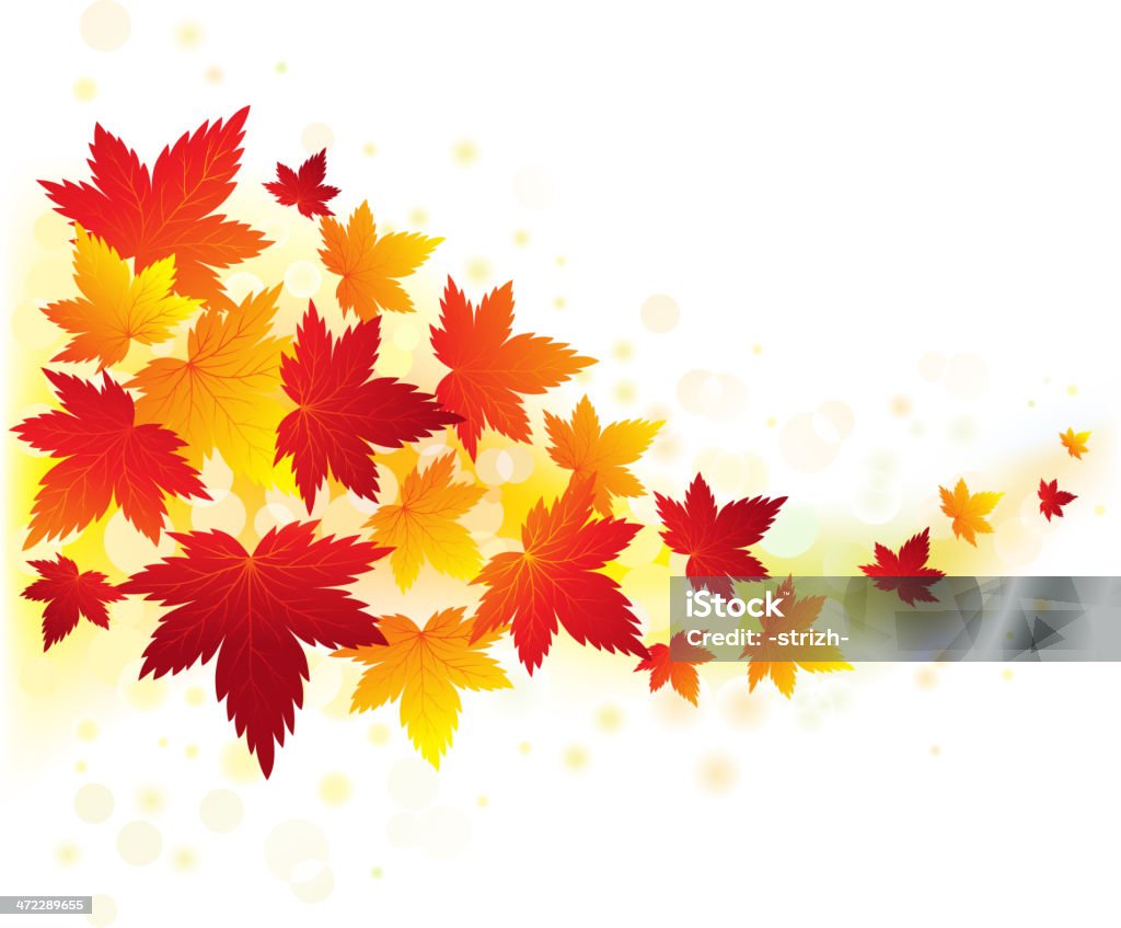 Herbst Hintergrund - Lizenzfrei Blatt - Pflanzenbestandteile Vektorgrafik