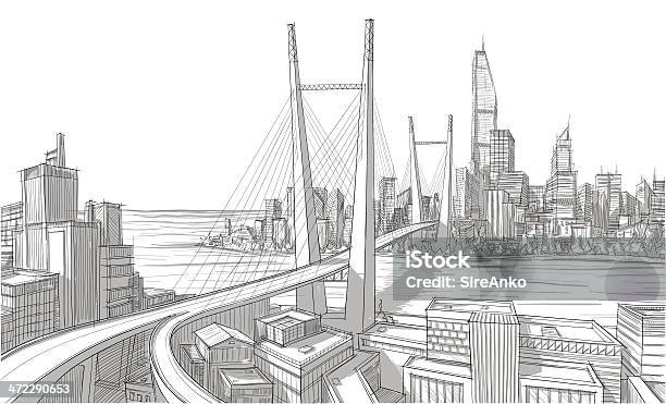 Architecture Stock Illustration - Download Image Now - Overpass - Road, Bridge - Built Structure, Elevated Road