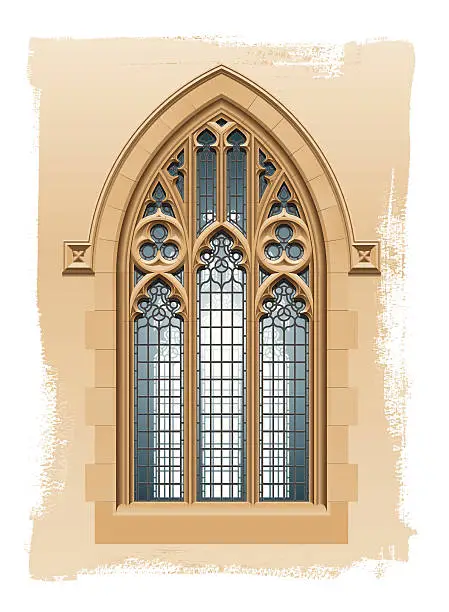 Vector illustration of Church Window