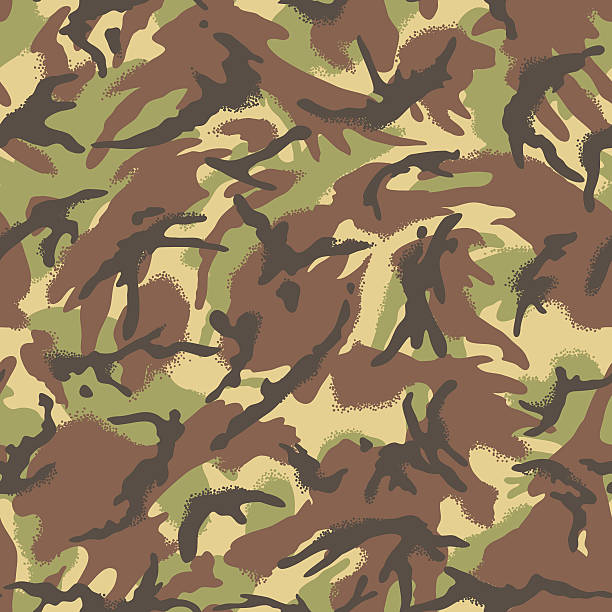 Vector Camouflage Pattern - Seamless Tile vector art illustration