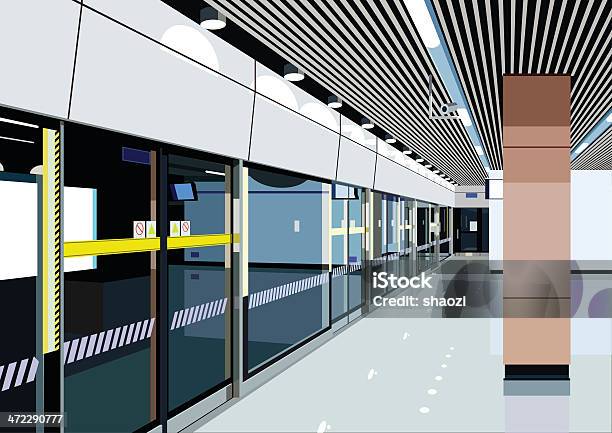 Ilustración de Estación De Metro y más Vectores Libres de Derechos de Estación de metro - Estación de metro, Arquitectura, Bajo tierra