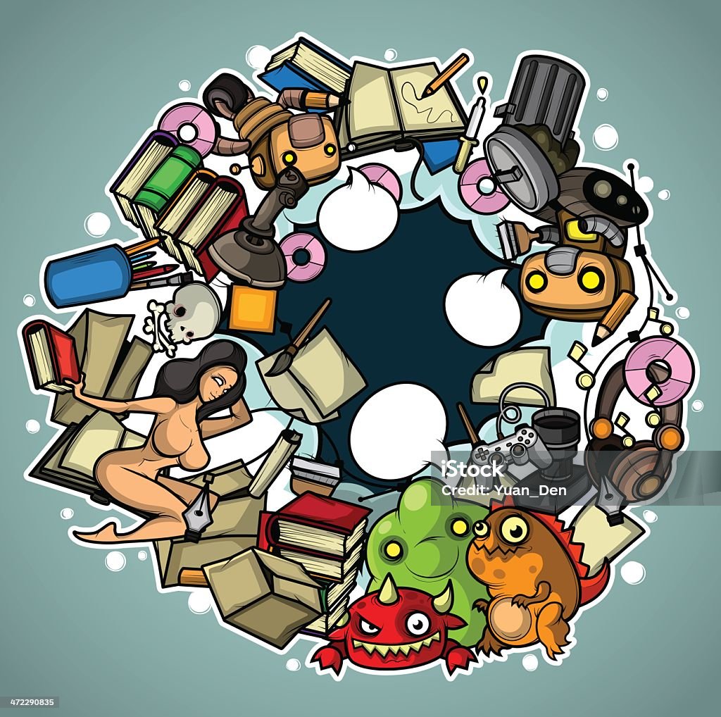 Chaos In Computer Stock Illustration - Download Image Now - Alien ...