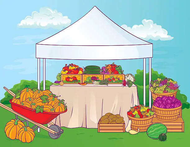 Vector illustration of Farmers market