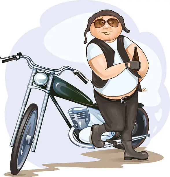 Vector illustration of Biker