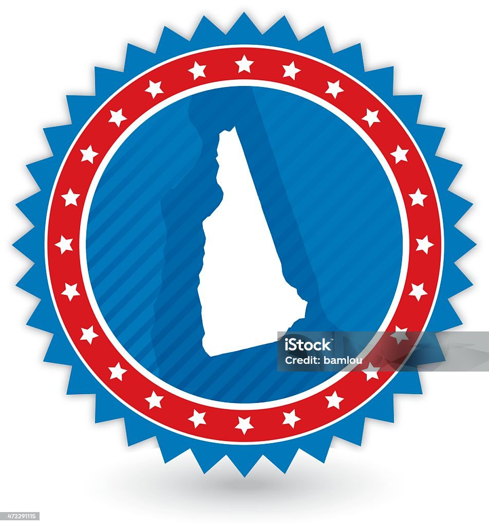 New Hampshire Badge Vector badge with New Hampshire state map - eps 10 blends and drop shadows effects Award stock vector