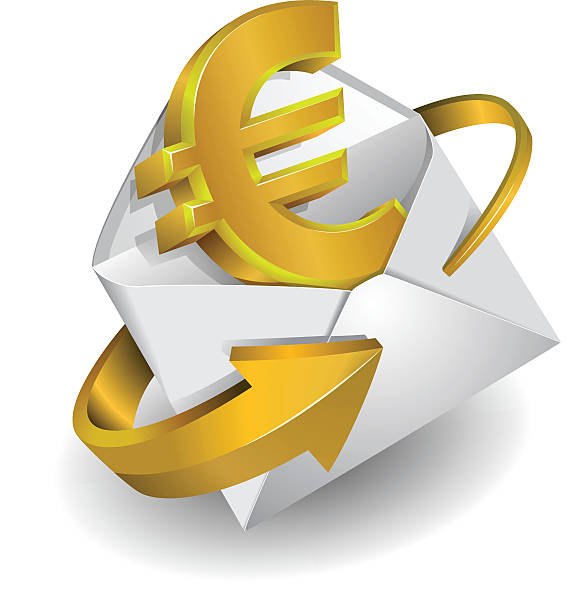 symbol euro w kopercie - bank symbol computer icon european union euro note stock illustrations