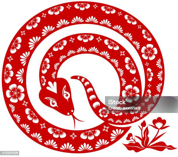 Year Of The Snake Stock Illustration - Download Image Now - 2013, Animal, Art