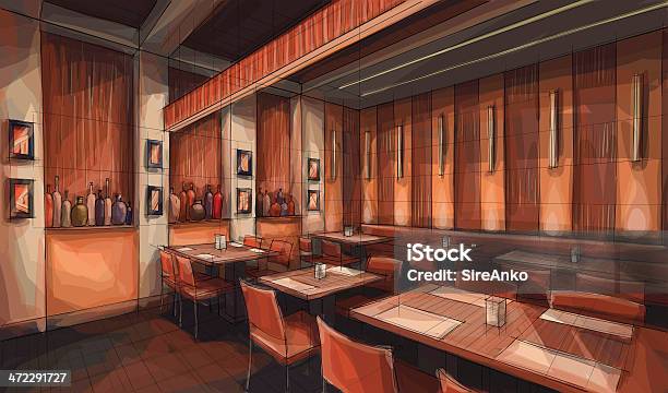 Le Design Vecteurs libres de droits et plus d'images vectorielles de Restaurant - Restaurant, Prise de vue en intérieur, Illustration