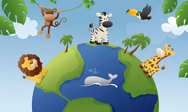 Vector illustration of Animal Planet