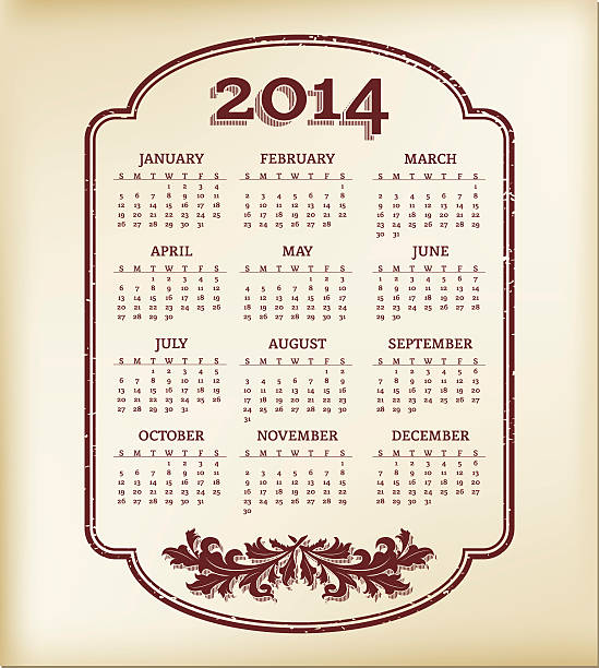 ilustrações de stock, clip art, desenhos animados e ícones de calendário para o ano 2014 - april 2012 calendar year