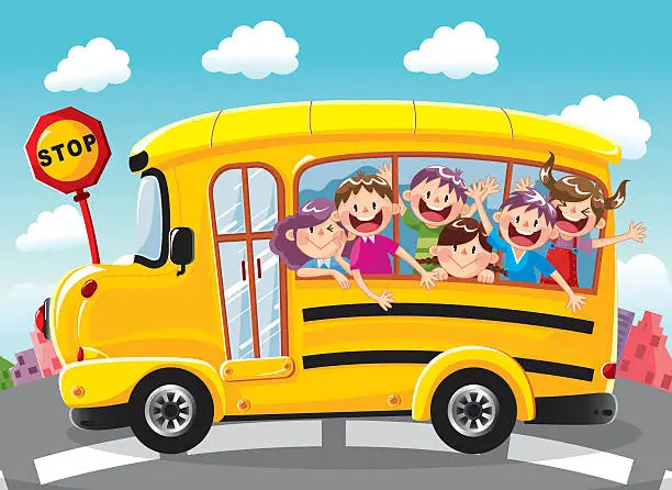 Vector illustration of School Bus