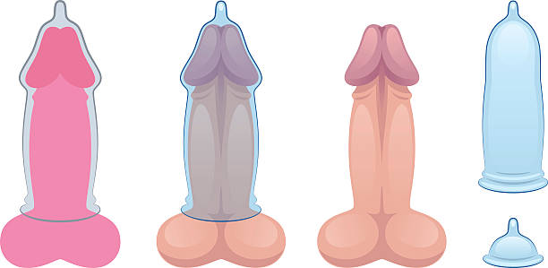 男性器 - condom contraceptive sensuality healthcare and medicine点のイラスト素材／クリップアート素材／マンガ素材／アイコン素材