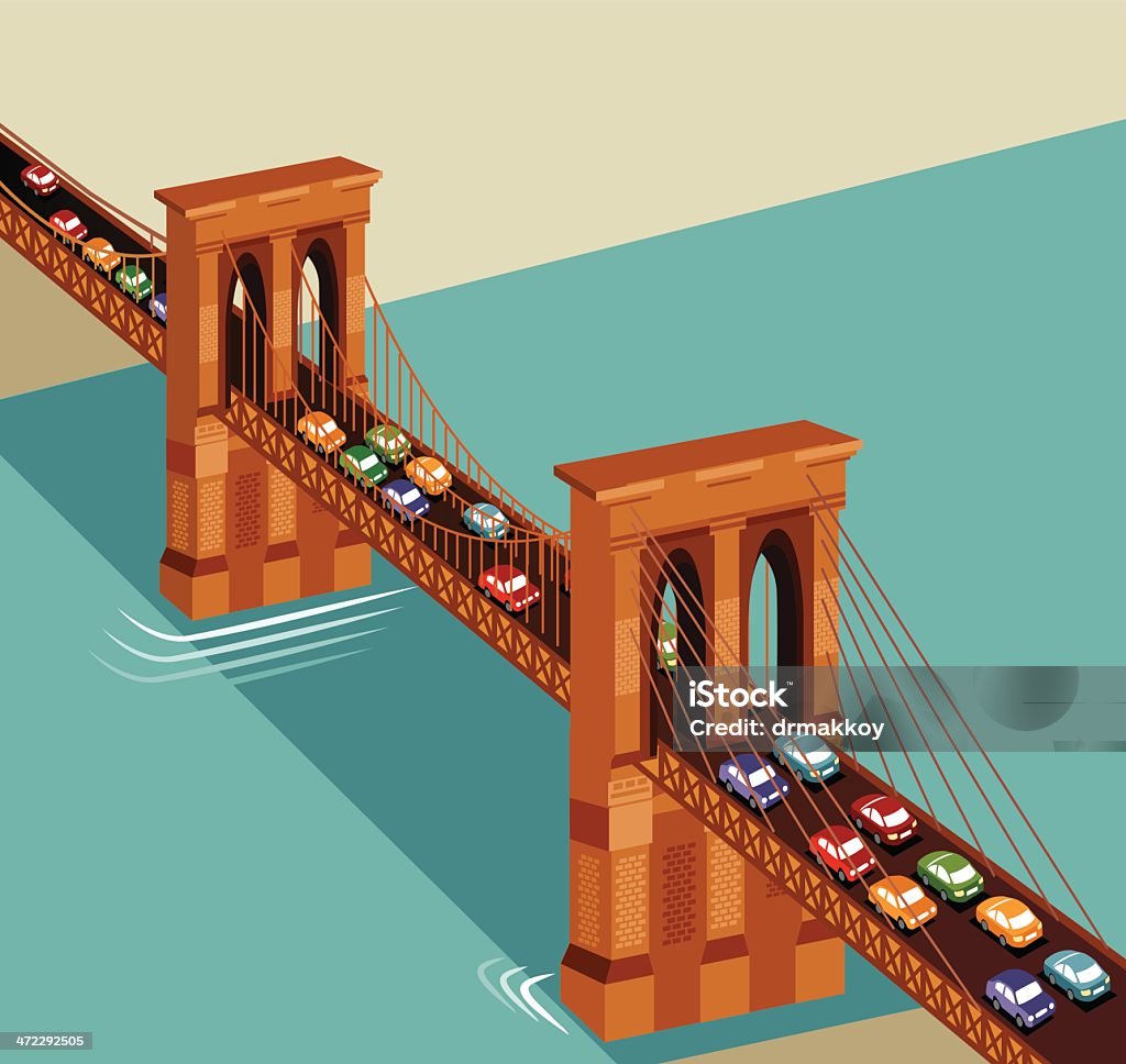 Pont de Brooklyn - clipart vectoriel de Pont de Brooklyn libre de droits