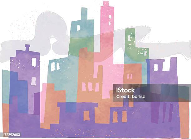 Abstrato Cidade - Arte vetorial de stock e mais imagens de Cidade de Nova Iorque - Cidade de Nova Iorque, Exterior de edifício, Ajardinado