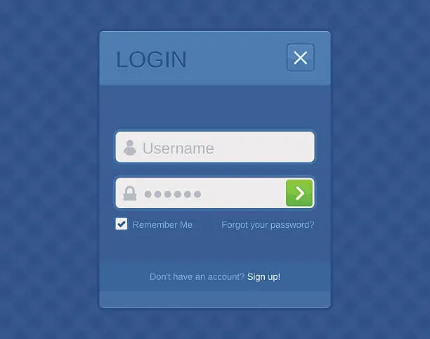 Vector illustration of Login form