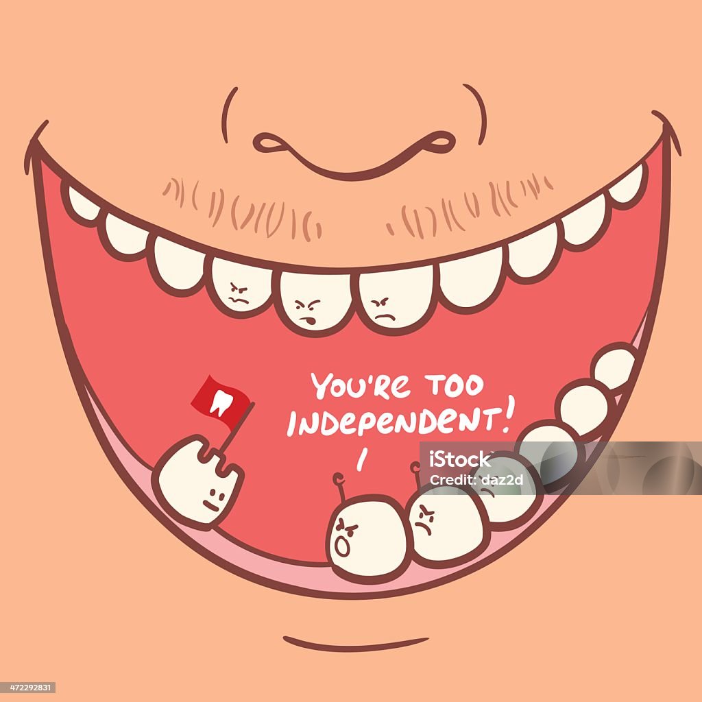 DIENTE INDEPENDIENTE - arte vectorial de Alegre libre de derechos