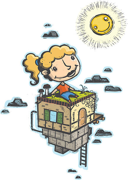 ilustraciones, imágenes clip art, dibujos animados e iconos de stock de soñar despierto - day dreaming illustrations