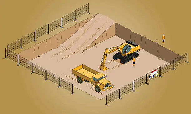 Vector illustration of construction site