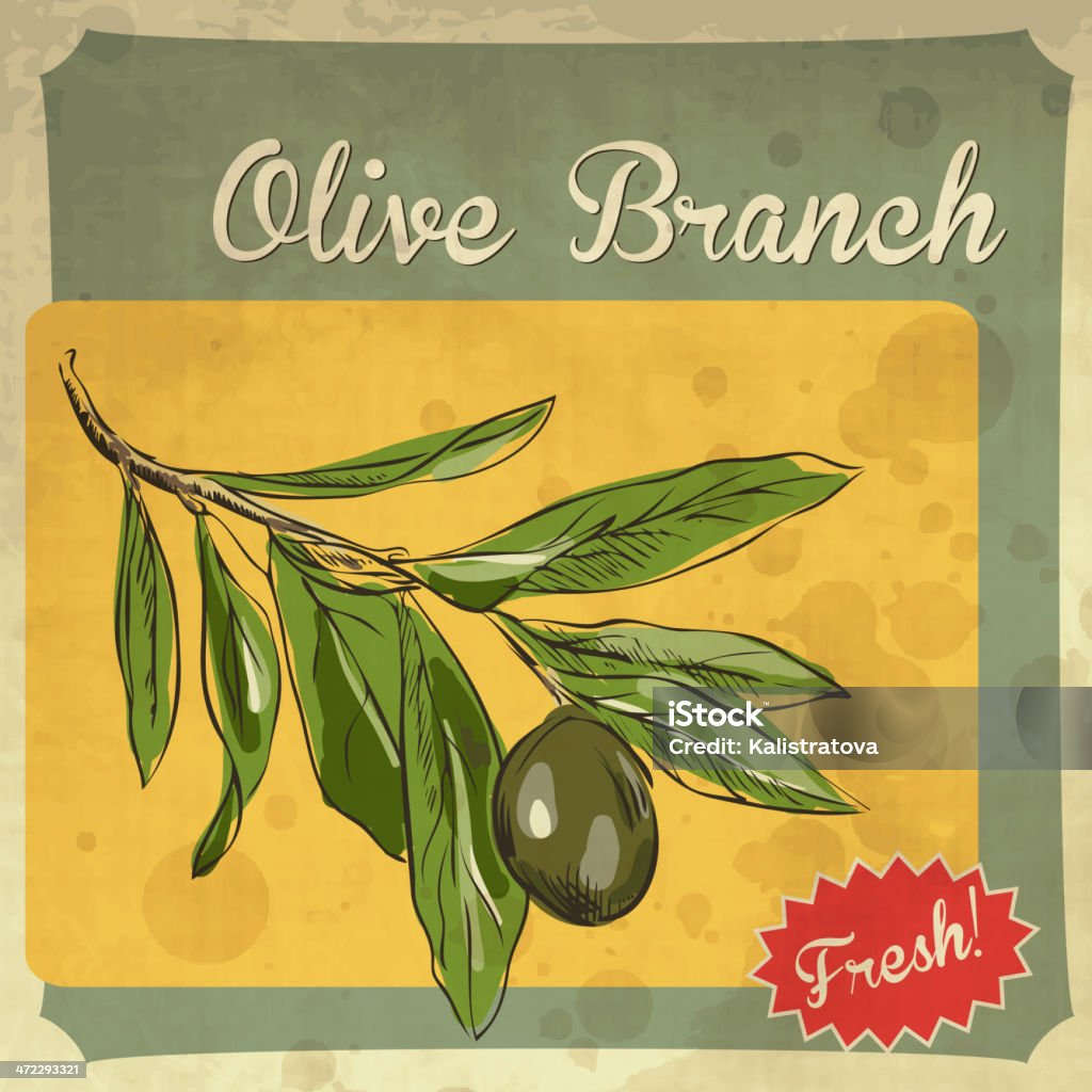 Olive branch - clipart vectoriel de Aliment libre de droits