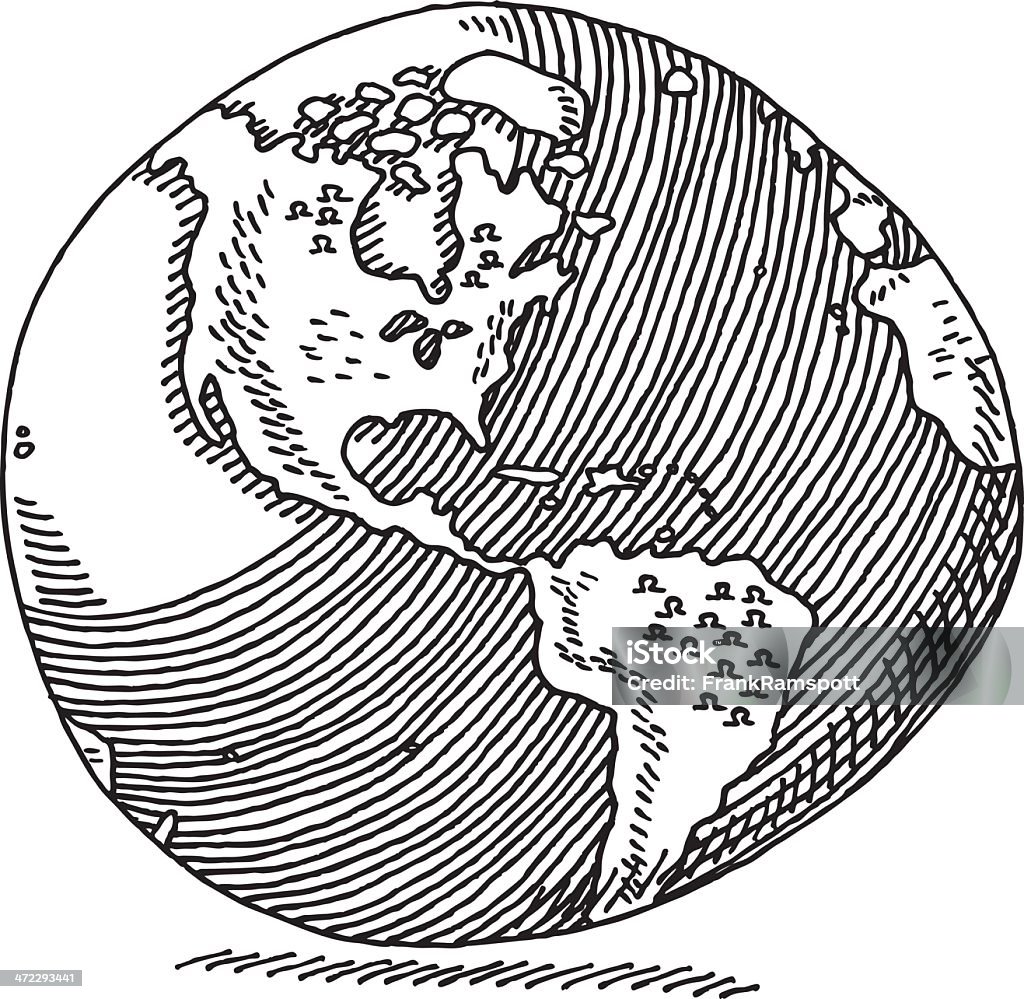 행성입니다 지구별 아메리카 그림이요 - 로열티 프리 지구본 벡터 아트