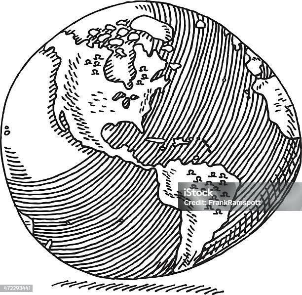 행성입니다 지구별 아메리카 그림이요 지구본에 대한 스톡 벡터 아트 및 기타 이미지 - 지구본, 캐나다, 0명