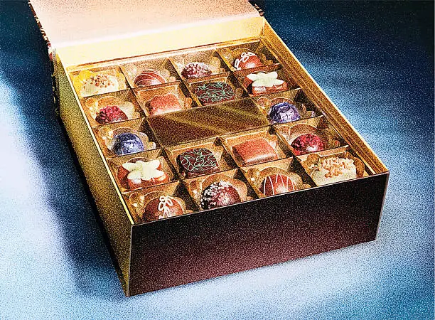 Vector illustration of Box Of Chocolates