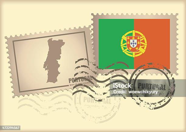 Francobollo Portogallo - Immagini vettoriali stock e altre immagini di Portogallo - Portogallo, Stile retrò, Vecchio stile