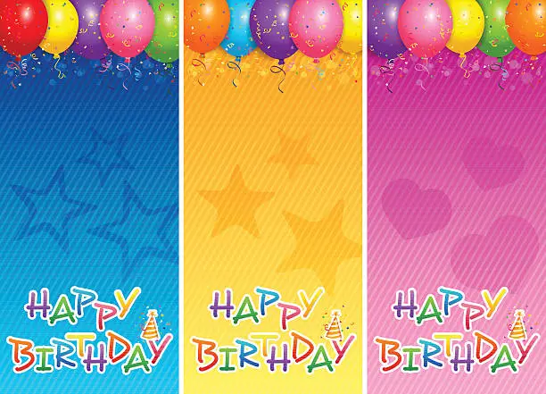 Vector illustration of Balloons banners
