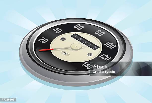 Isometric Speedometer Stock Illustration - Download Image Now - Above, Blue Background, Boredom