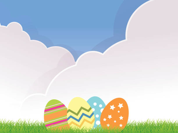 пасхальные яйцо - easter remote blue cute stock illustrations