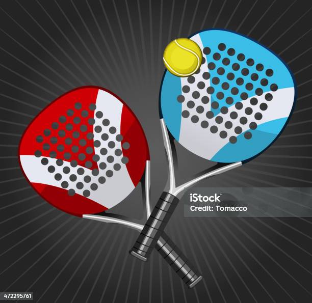 Paddle Matchschläger Und Ballset Stock Vektor Art und mehr Bilder von Padel-Tennis - Padel-Tennis, Padel-Tennis, Spielball