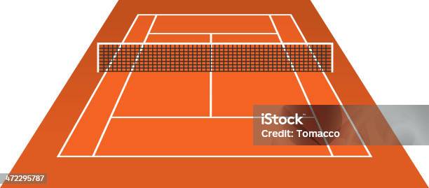 Court De Tennis Terre Battue Brique Poussière Vecteurs libres de droits et plus d'images vectorielles de Tennis