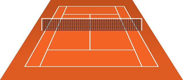 Tennis Court (clay) brick dust stadium