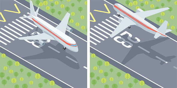 Isometric, Airport transport Set made in adobe Illustrator (vector)