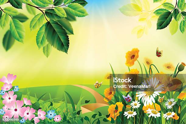 Fundo De Primavera - Arte vetorial de stock e mais imagens de Beleza natural - Beleza natural, Clip Art, Composição