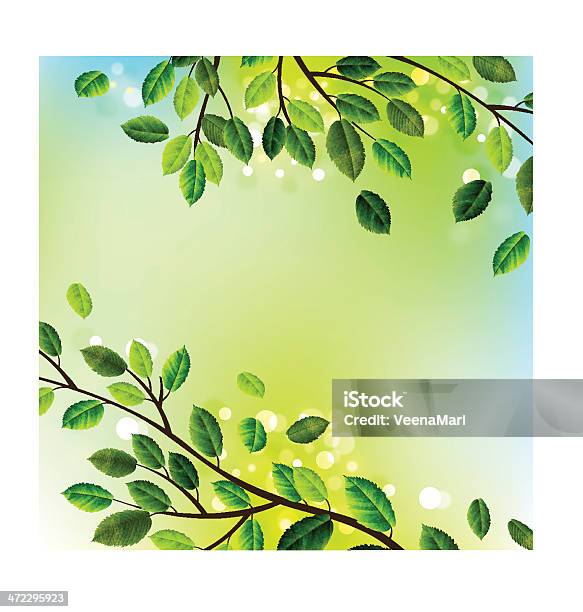 Foglie Di Primavera - Immagini vettoriali stock e altre immagini di Bellezza naturale - Bellezza naturale, Clip art, Colore descrittivo