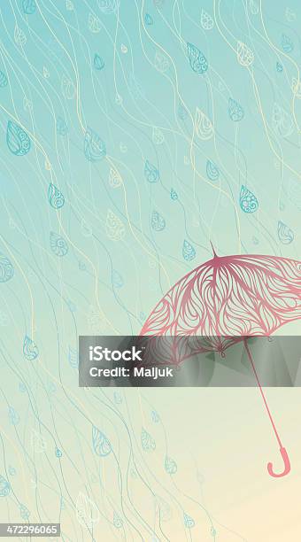 Chuva E Guardachuva - Arte vetorial de stock e mais imagens de Guarda-chuva - Guarda-chuva, Aberto, Abrigar-se