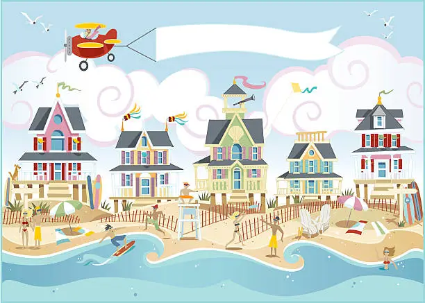 Vector illustration of Summer Beach