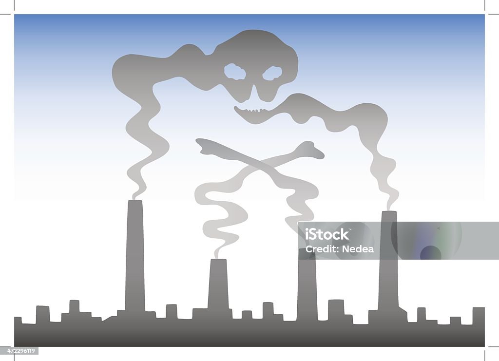 Smog tworzących czaszki - Grafika wektorowa royalty-free (Dym)