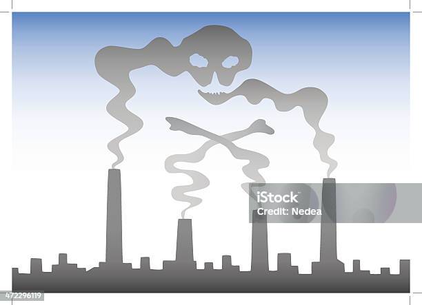 Smog Tworzących Czaszki - Stockowe grafiki wektorowe i więcej obrazów Dym - Dym, Czaszka i piszczele, Spaliny