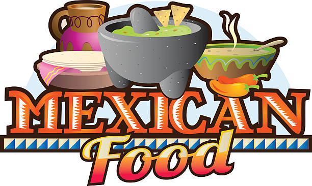 Mexican food graphic of kitchen elements of mexico mexican tile cross stock illustrations